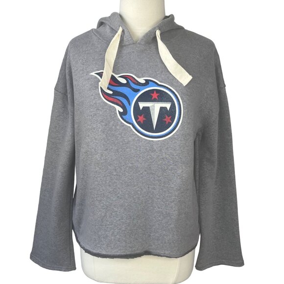 NFL Tennessee Titans Logo Hoodie Sweatshirt Womens Medium Gray New - Picture 1 of 11
